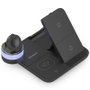 AISENS Cargador Inalámbrico 4 en 1 de 15W para Móvil, Apple Watch y Auriculares, Negro